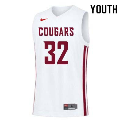 Youth #32 Davante Cooper Washington State Cougars College Basketball Jerseys Sale-White